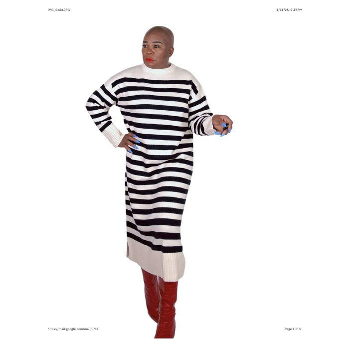 The White & Black Sweater Dress